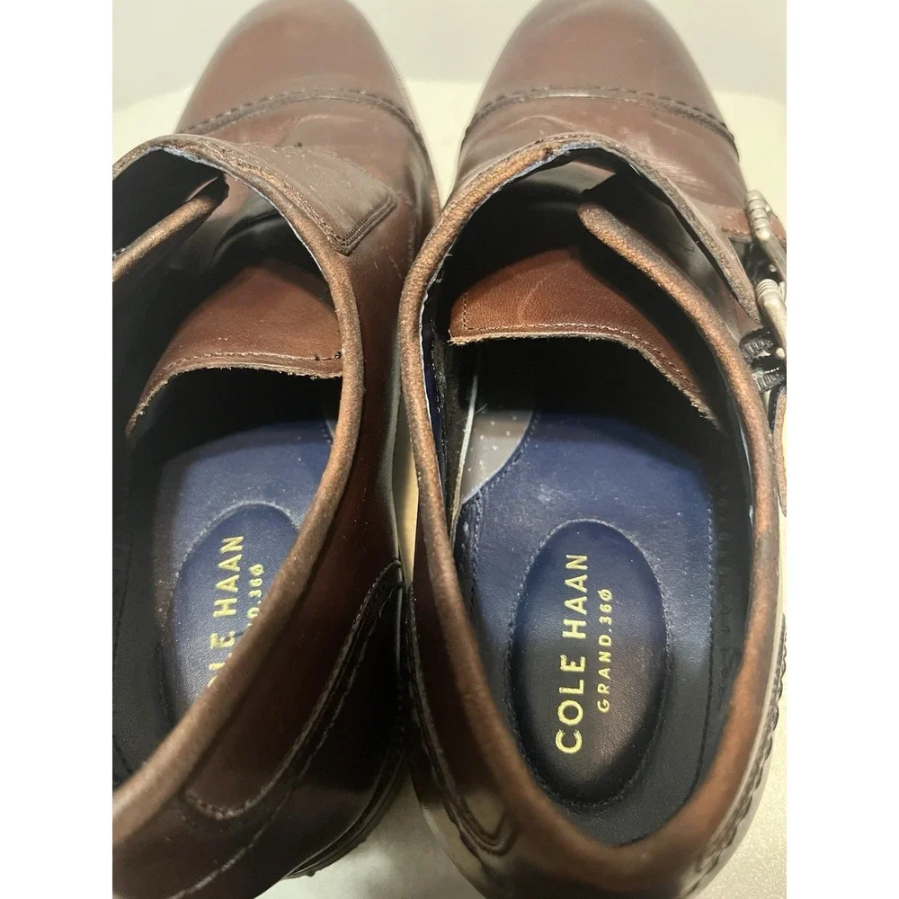 Cole Haan Shoes Mens Size 10.5 Brown Leather Double Monk Strap Dress Grand‎